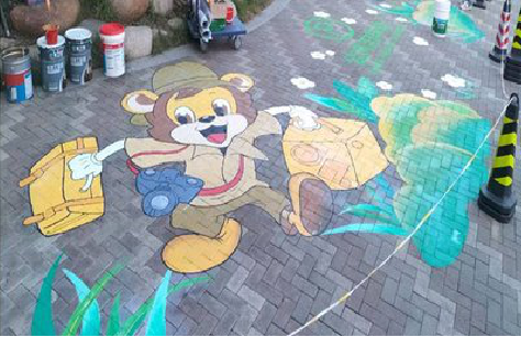 沁阳夏季画地面彩绘会遇到的问题