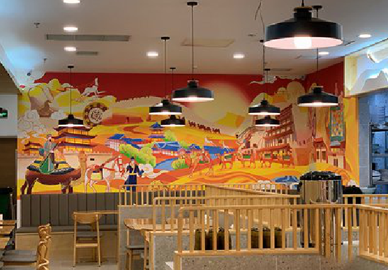 沁阳商业空间彩绘介绍。