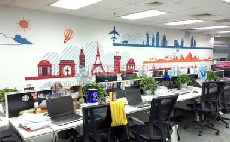 沁阳教你设计办公室墙绘的方法。