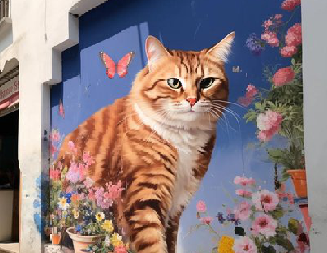 沁阳自己绘制有个性的手绘墙