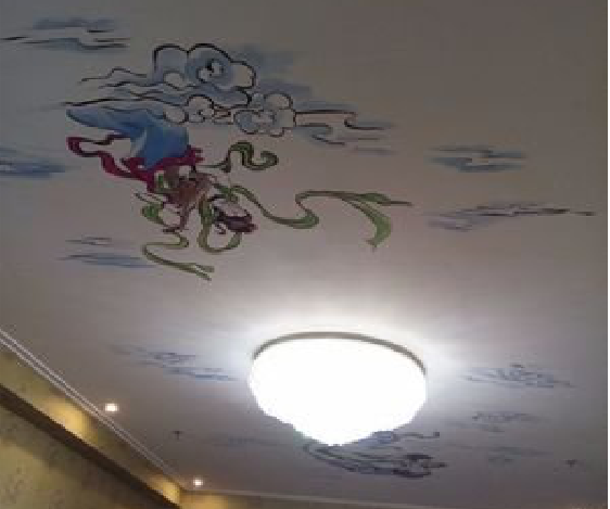 沁阳如何快速绘制天花板上的手绘墙？