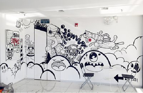 沁阳手绘墙并非传统涂鸦。